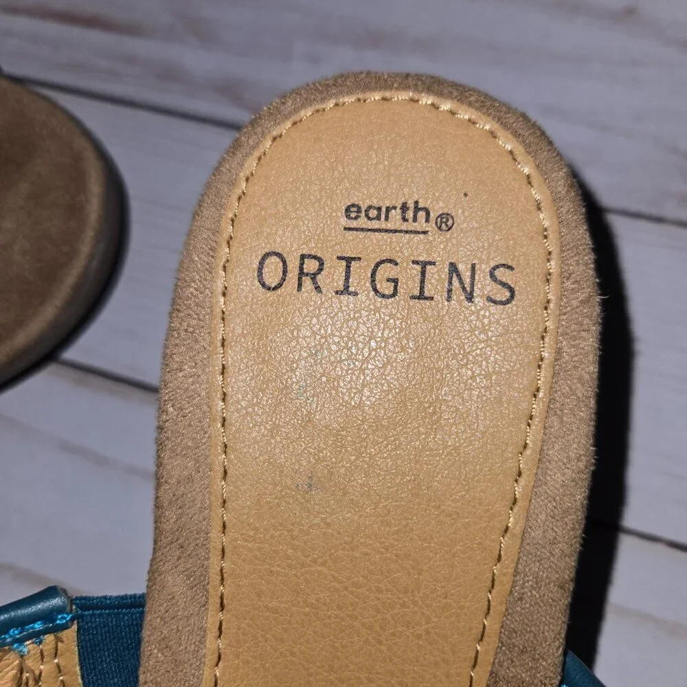 Earth Origins Women's, Cayla Sandal Teal Size 9